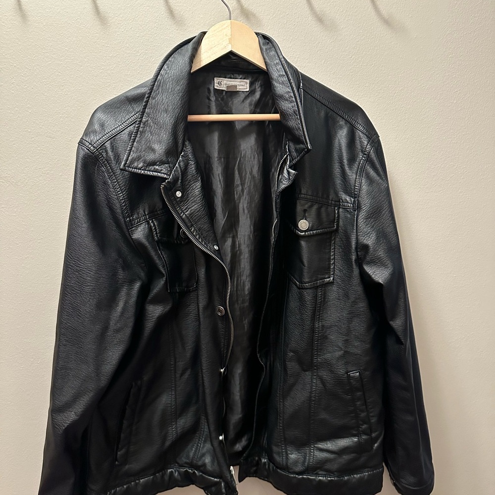 Men's Charles & Ahalf Black Leather Jacket